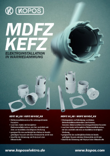 MDFZ, KEFZ - Elektroinstallation in Wärmedämmung